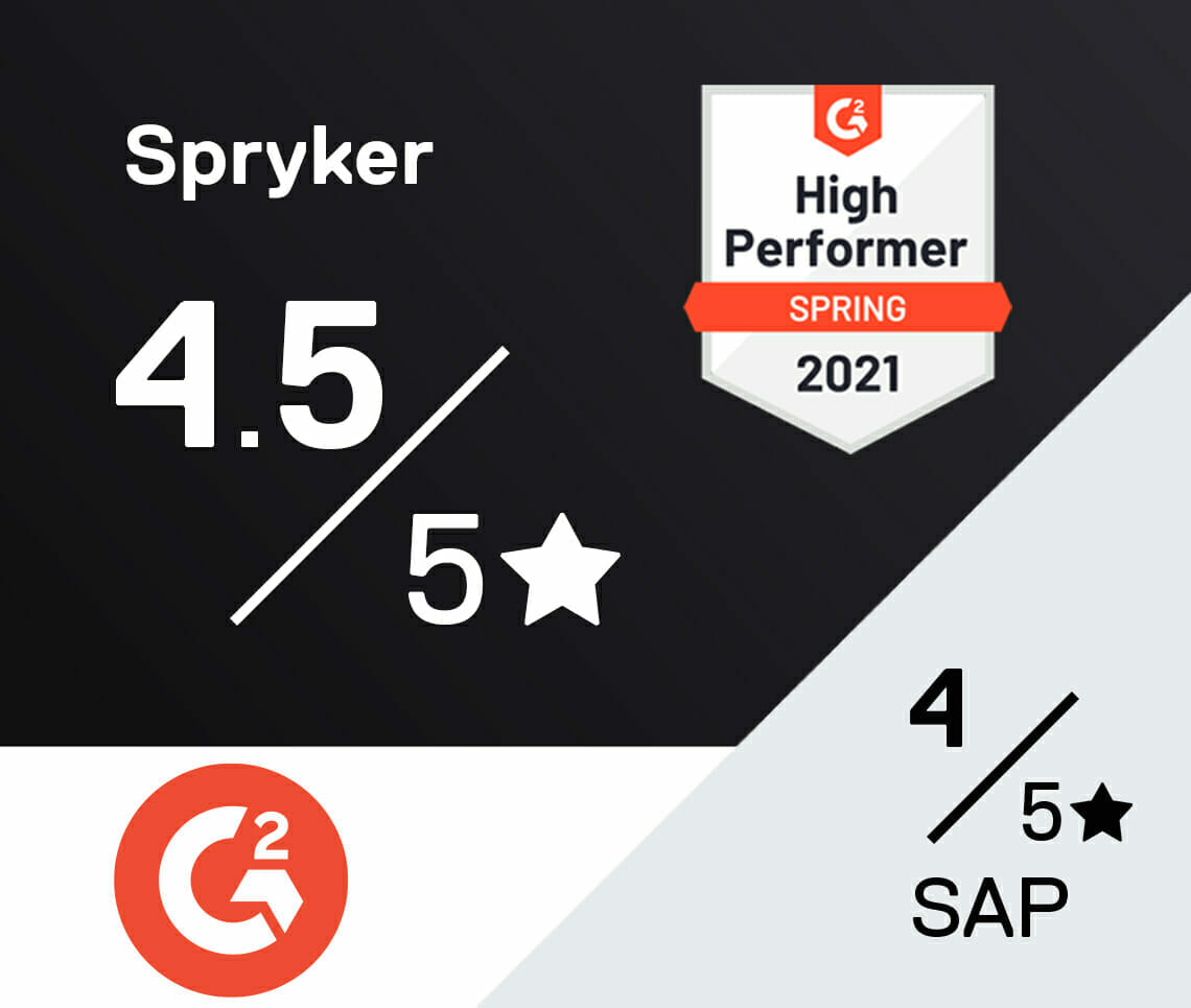 G2 review Spryker versus SAP