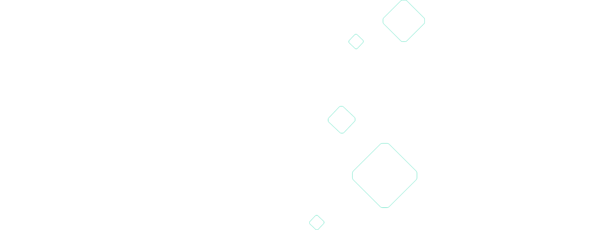 Black background with scattered green outlines of various-sized rhombuses, reminiscent of a B2B online interface in Orlando.