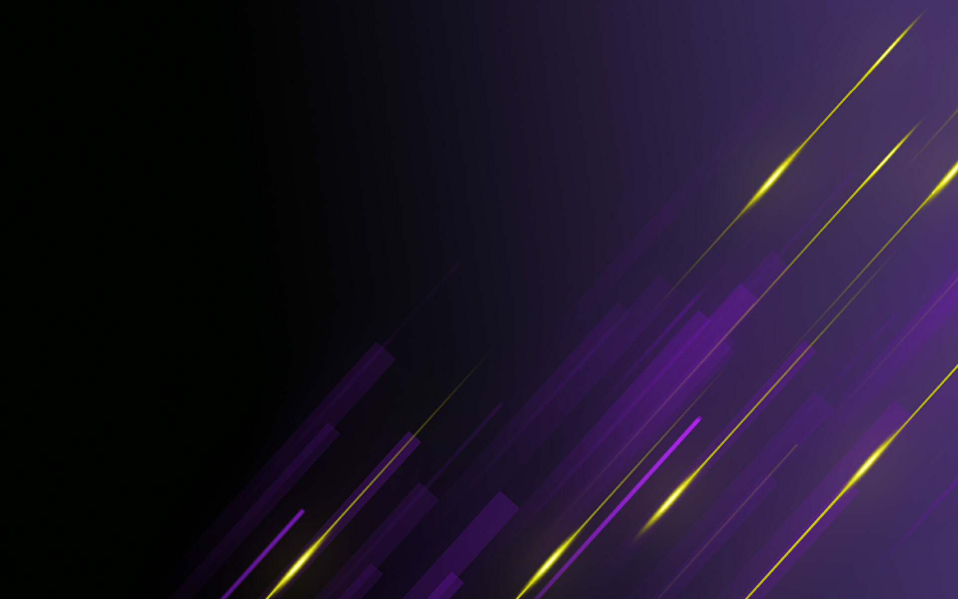 A digital abstract background with diagonal purple and yellow streaks of light against a dark gradient backdrop, evoking the dynamic energy of Spryker EXCITE 2023.