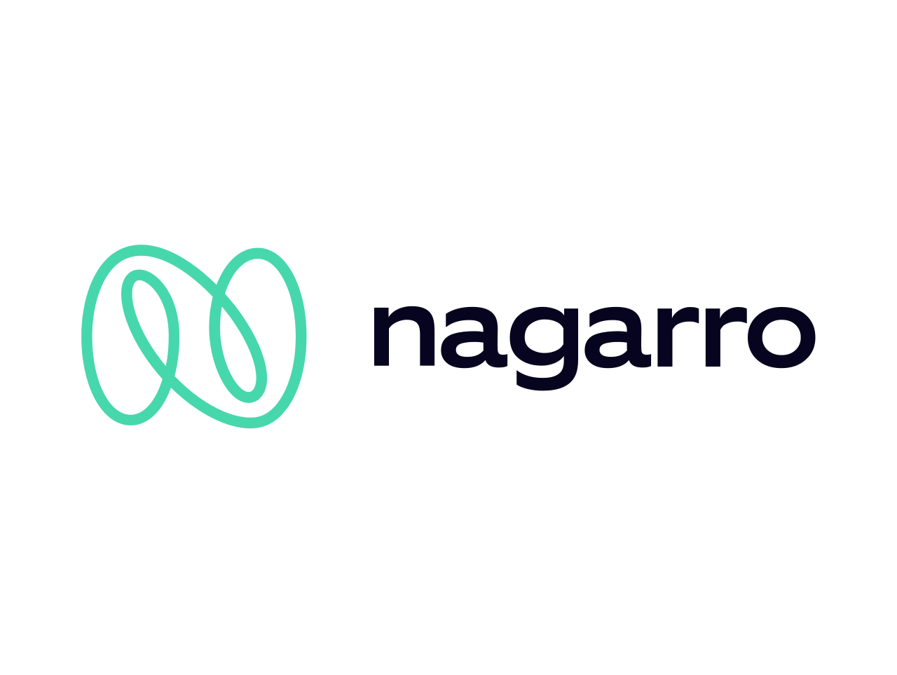 Logo of Nagarro featuring a green abstract symbol on the left and the company name spelled out in blue text on the right, embodying their expertise in digital commerce strategies for manufacturers.