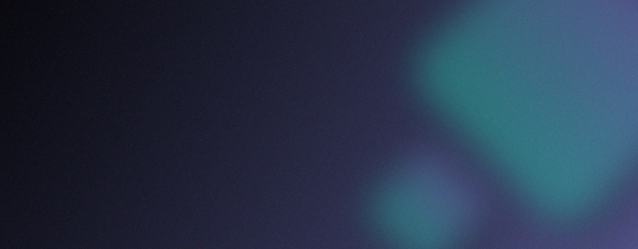 Abstract image featuring a dark, gradient background with teal and light blue blurred shapes on the right side.